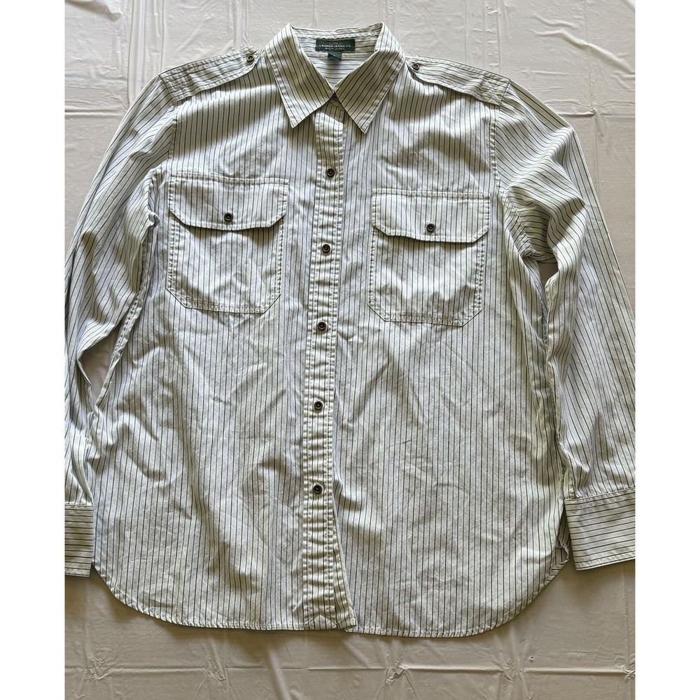 Lauren Jeans CO Ralph Lauren LRL Women's Size Large Long Sleeve Button up Shirt - Picture 1 of 2